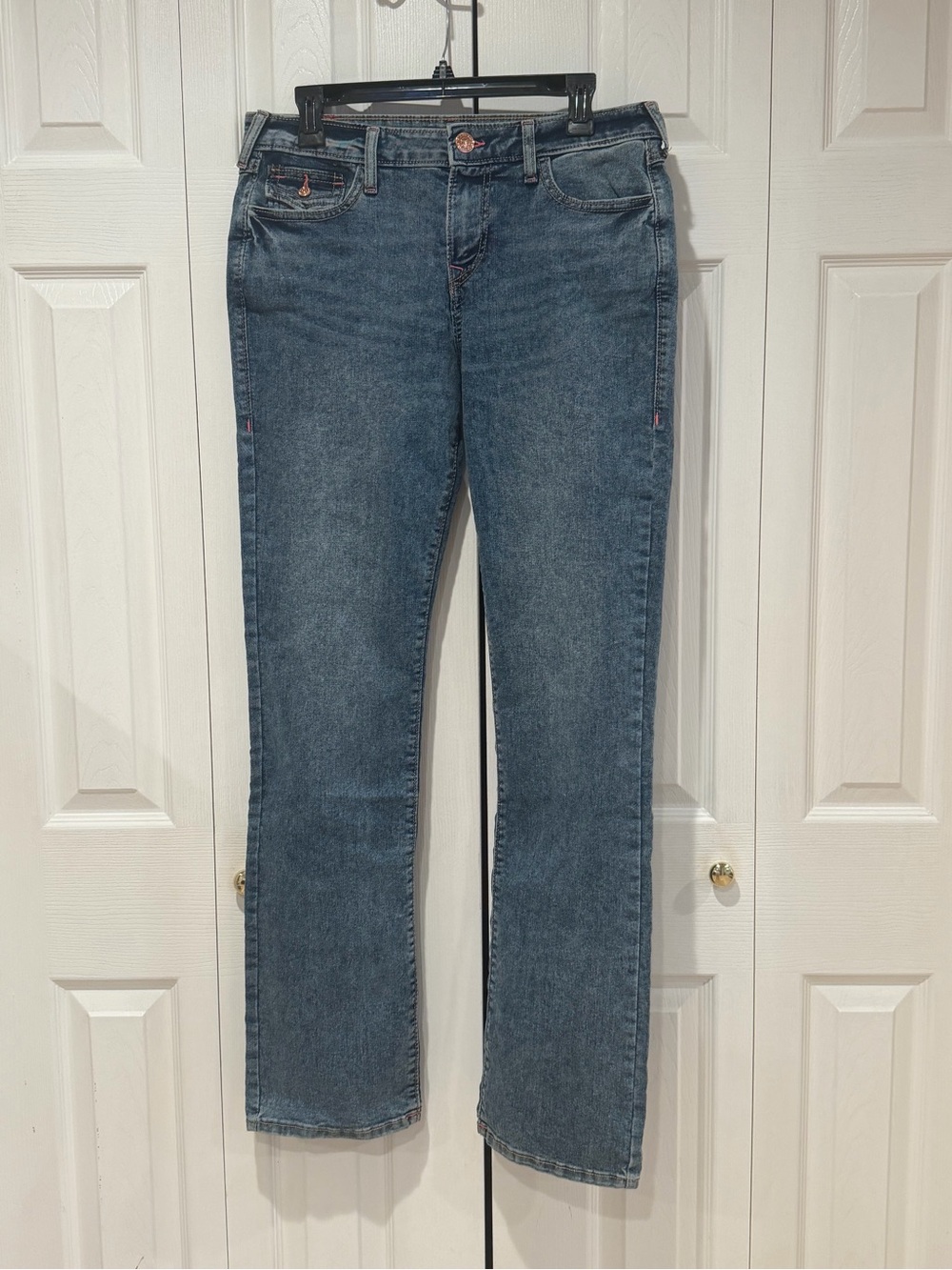 True Religion Straight Leg Jeans in Denim Blue